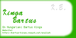 kinga bartus business card